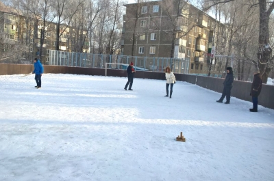 Турнир по городкам на снегу