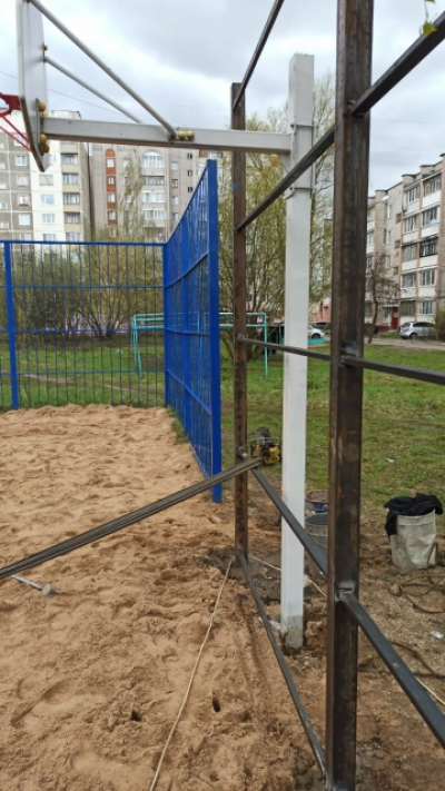 Начались ремонтные работы на спортивных площадках учреждения